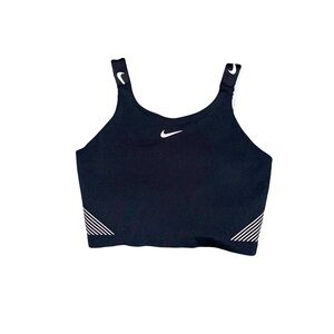 NWOT NIKE PRO DRI-FIT BLACK LOGO CROPPED TANK TOP // SIZE XS🖤
